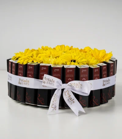 Sunshine Flowers & Chocolate Cake