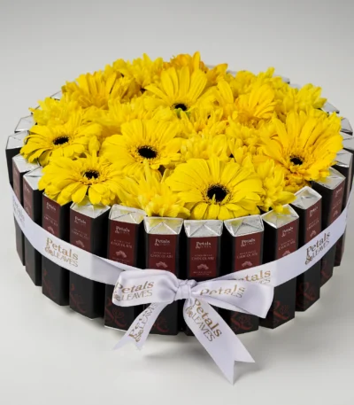 Sunshine Flowers & Chocolate Cake