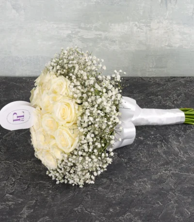 Lady in White Hand Bouquet