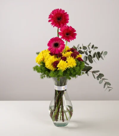 Colorful Confetti Flower Vase Arrangement