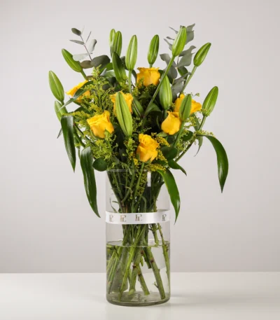 Spring Petals Flower Vase Arrangement