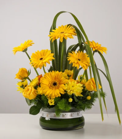 Sunny Morning Flower Vase Arrangement