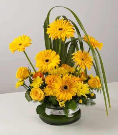 Sunny Morning Flower Vase Arrangement